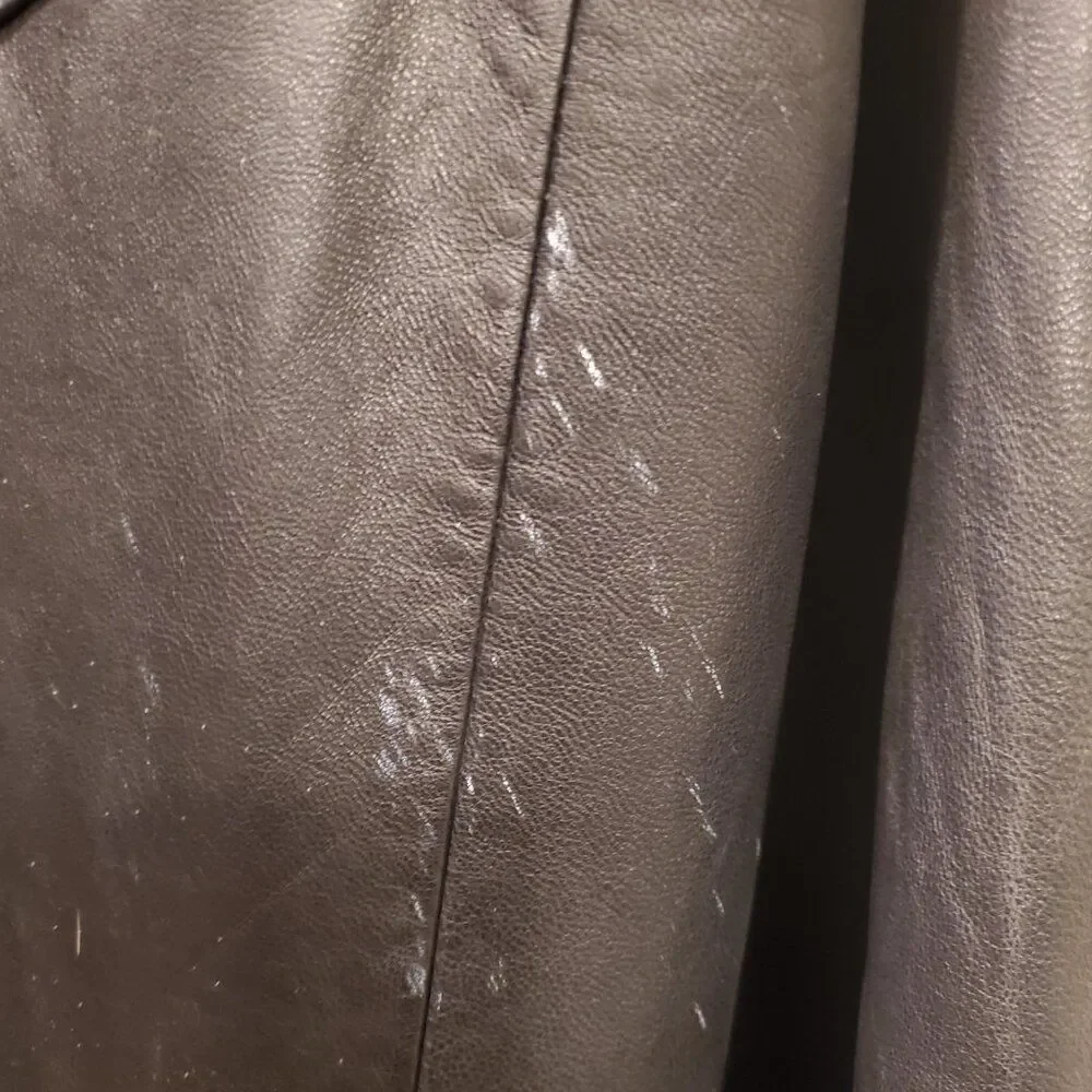 Vintage Pelle Black Genuine Leather Long Trench Coat Friends/Matrix 90's XL-XXL